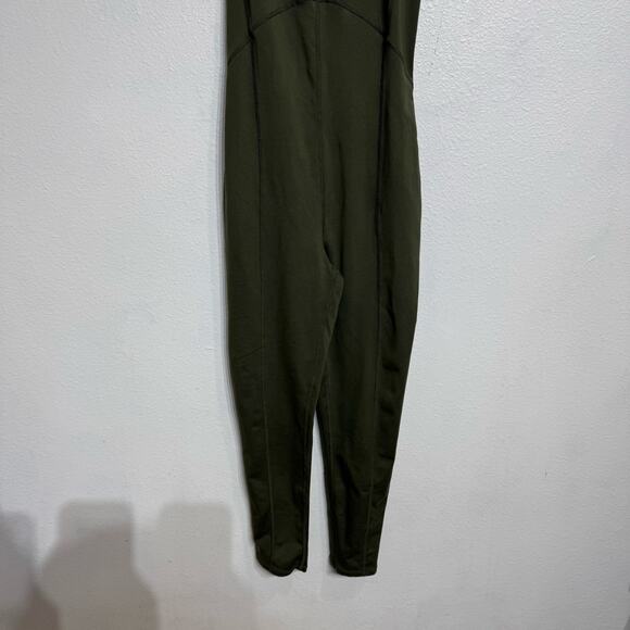 Free People Olive Side To Side Open Back Active One Piece Jumpsuit Sz S - Picture 4 of 15
